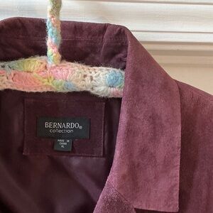 Bernardo Rich Purple Suede Leather Jacket